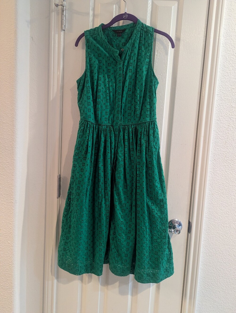 J.Crew Eyelet Shirt Dress - Picture 3 of 9